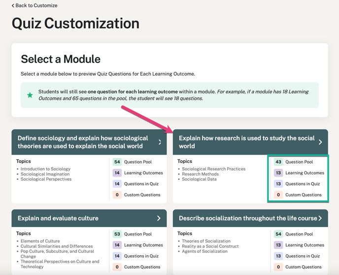 Select a Module